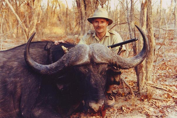 The author with his Cape buffalo.