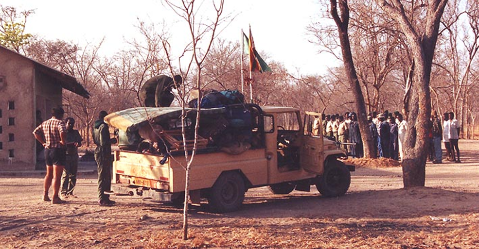 Packed up and about to leave the hunting area.